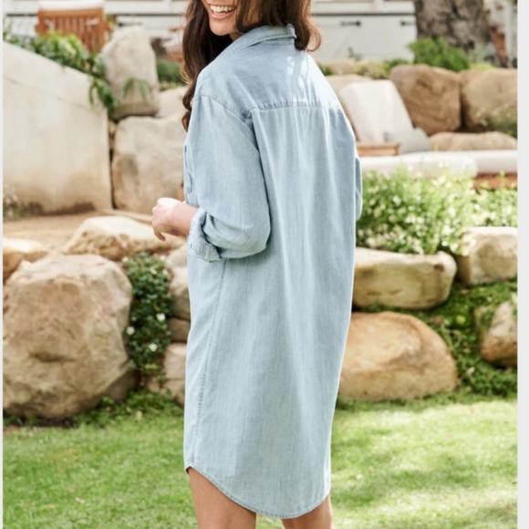 FRANK & EILEEN Famous Classic Mary Distressed Buttondown Shirtdress NWT - Picture 13 of 15